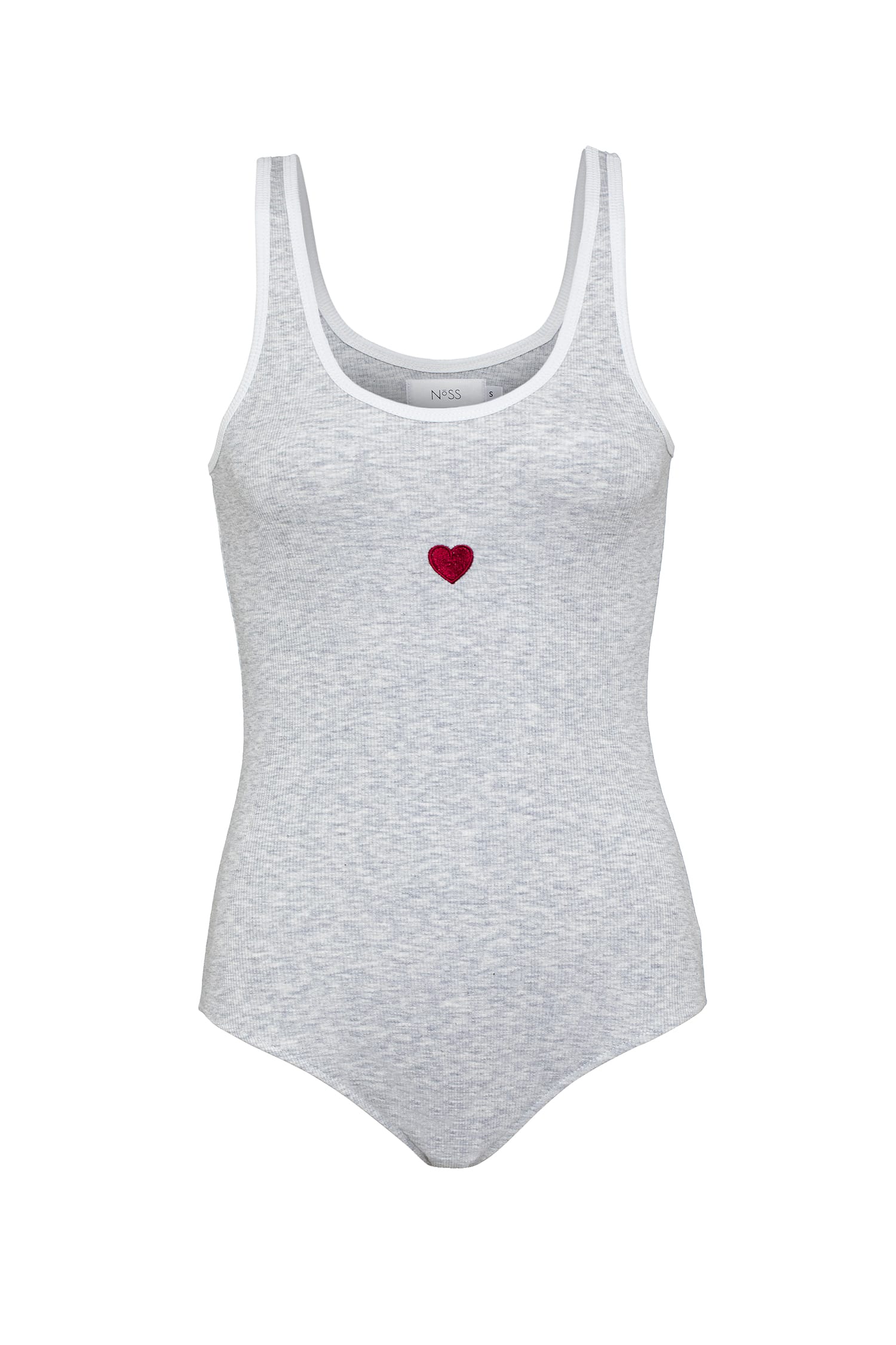 HEART Bodysuit - grey